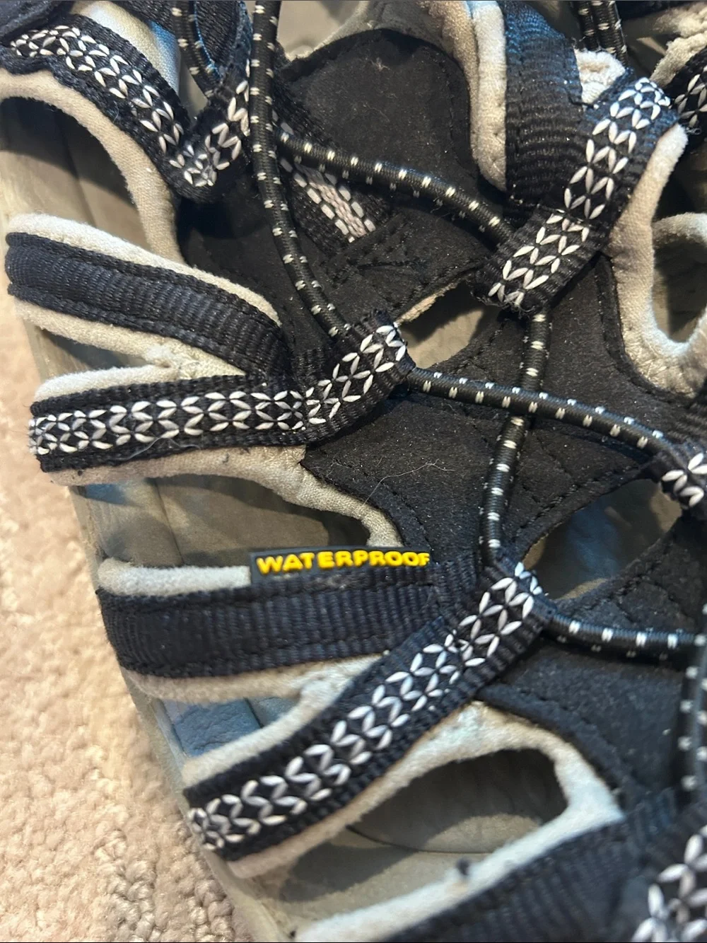 Men’s Keen Black and Gray Outdoor Closed-Toe Waterproof Sandals
